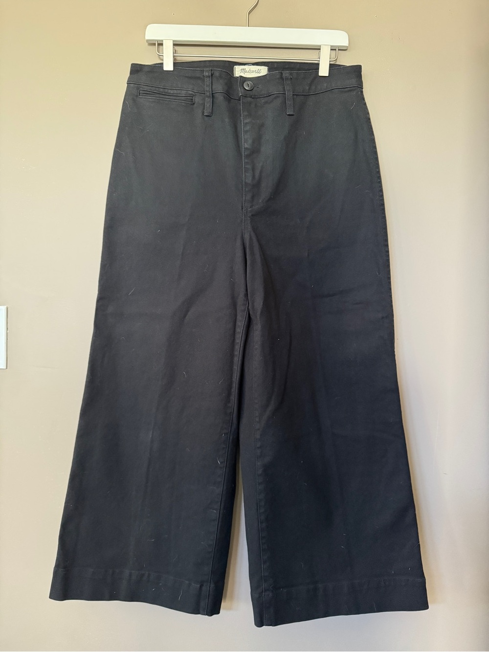 Wide Leg Black Cropped Pants
